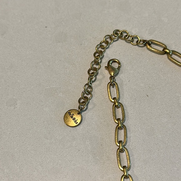 Stella & Dot Gold with Faux Turquoise Necklace - Picture 3 of 3